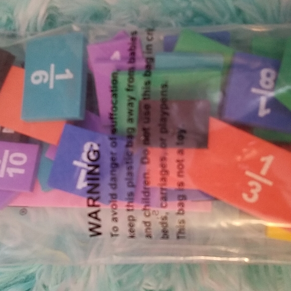 Foam Rainbow Fraction Tiles - Picture 2 of 2